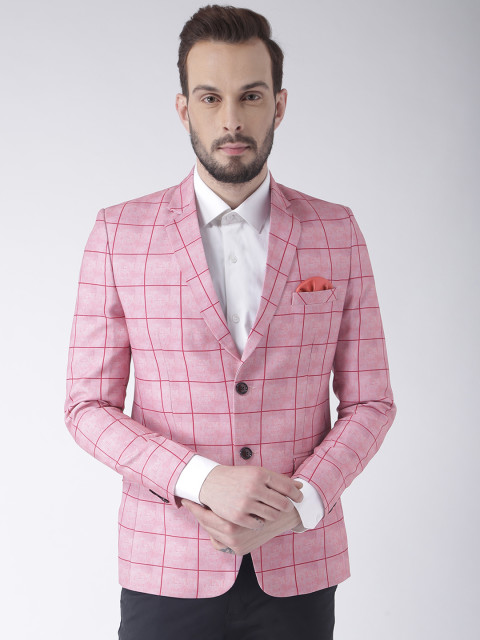 pink blazer with black shirt