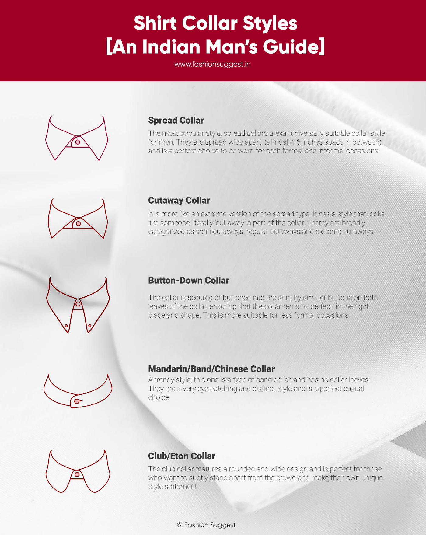 shirt collar styles indian mans guide infographic